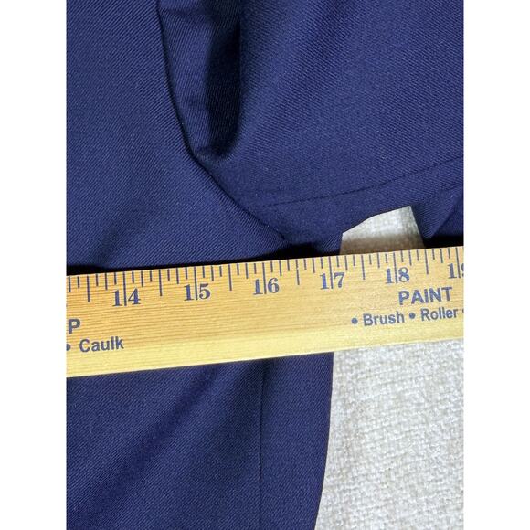 J Crew Women 6 Blue Wool Blend 2 Button Blazer Classic Tailored Office Career - Picture 5 of 11